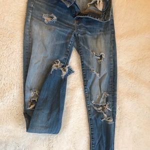 American Eagle ripped jeans (hi- rise)